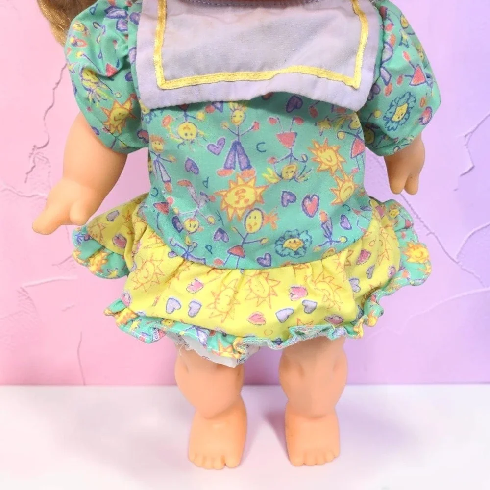 VTG 80's Hasbro Cabbage Patch Kids Splash N Tan Doll Blonde Blue Eyes 14